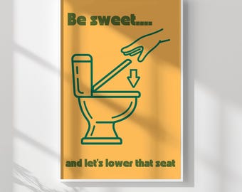 Funny Bathroom Rules Poster | Toilet Wall Art | Restroom Decor | Humour Bathroom Print | Housewarming Gift