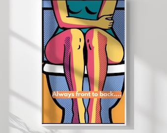 Divertidos carteles para el baño / Póster con humor escatológico / Lámina decorativa para el baño / Letrero original para el baño / Regalo de inauguración de casa