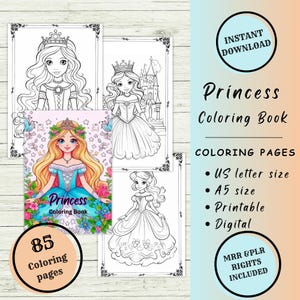 Princess Coloring Pages for Girls – Royal Castles & Cute Princesses | Printable Coloring Pages for Girls| Magical Princesses Coloring sheets