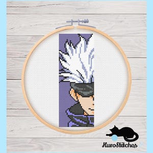Gojo | Anime | Jujutsu Kaisen | Cross Stitch Pattern PDF