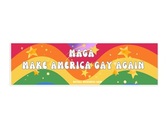 Gör Amerika gay igen | stötfångardekal | HBTQI | gay-dekal | STOLTHET | bildekal | kvalitet | småföretag |