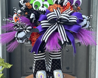 Witch Centerpiece, Witch Boots, Halloween Witch Boot Centerpiece,