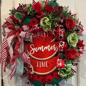 Sweet Summertime Wreath, Summertime Wtesth, Summer Wresth, Watermelon wreath, Strawberry Wreath