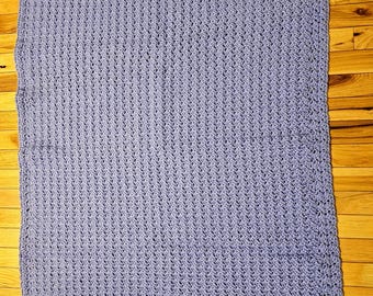 Handmade Crochet Baby Blanket Beautiful Purple 41" X 33"