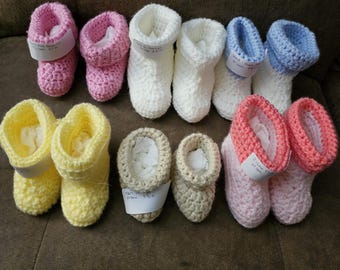 Handmade Crochet Baby Booties 7.00 each