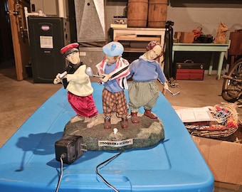 Vintage 2002 3 Stoogies Interactive Golfing Figurines
