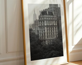 Schwarzweiße NYC Urban Fotografie, Elegantes New Yorker Wand Kunst Druck (Digitaler Download)
