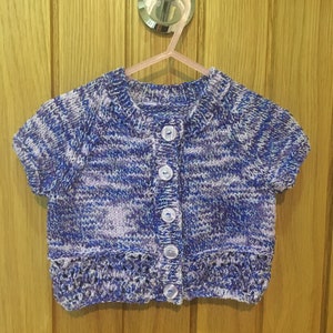 Hand knitted summer baby cardigan 6-12 months