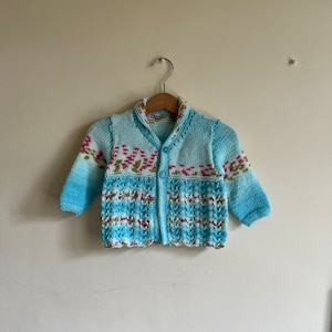 Hand Knitted Baby Cardigan 6-12 Months