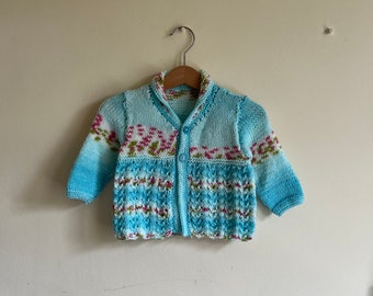 Hand Knitted Baby Cardigan 6-12 Months