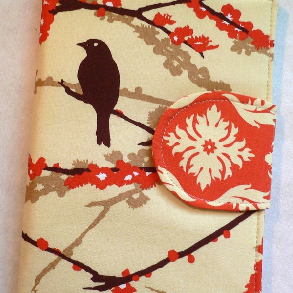 Kindle Paperwhite cover, iPad Mini Cover, Nook Cover,  Kindle Touch Cover, Kindle Fire Cover, Book Style Aviary 2 Sparrows Bark