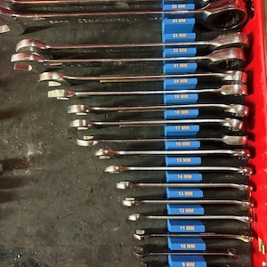 Wrench Organizers Toolbox 6mm to 30 mm Pack of 25 METRIC Modular  (Multiple Colors Available)