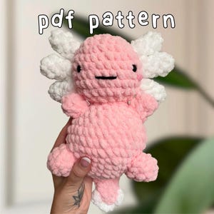 Axolotl Häkelanleitung, Amigurimi Häkelanleitung, Häkelanleitung, Plüschtier, Häkelanleitung, Plüschtier, Geschenk