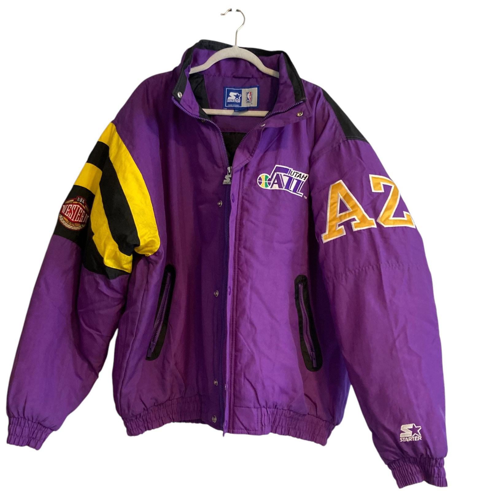 Vintage 1990s Utah Jazz Starter Pouch Jacket L Womens - Etsy