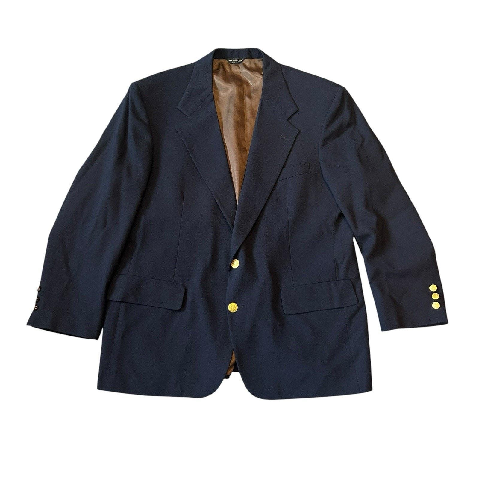 Navy Blue Blazer With Gold Buttons - Etsy