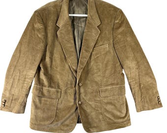 david taylor tan corduroy blazer sz 48L