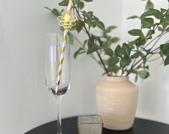 Bee Party Straws | Sweet as Can Bee Party | Bee Baby Shower Decor