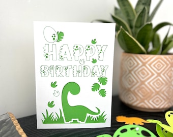 Dinosaur Happy Birthday Card