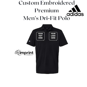 Custom Polo Shirt Moisture-Wicking Men&#39;s Embroidered Performance Personalized Business Logo Fast Turnaround | No Setup Fees | Add Your Logo