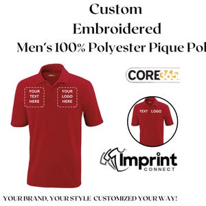 Custom Moisture Wicking Dri-Fit Polo Shirt No Setup Fee Fast Shipping High Quality Custom Embroidered Polo Shirt Add Your Logo or Text