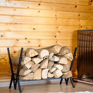Minimalist Metal Firewood Rack, Wood Holder, Fireplace Accessories, Garden Decoration