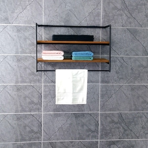 Wall Mounted Towel Rack, Bath Towel Holder With Drying Bar