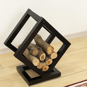 Metal Log Storage, Firewood Rack, Heating Accessories, Farmhouse Decor