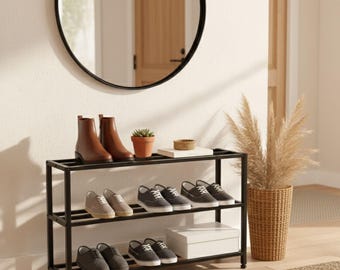 Metal Shoe Rack Organizer, Hallway Shoe Storage, Housewarming Gift