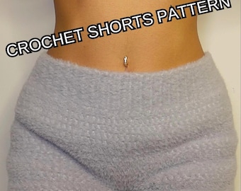 Crochet shorts set PATTERN ONLY. Crochet soft shorts, crochet comfy shorts, crochet cute shorts, crochet fuzzy and cute shorts pattern only.
