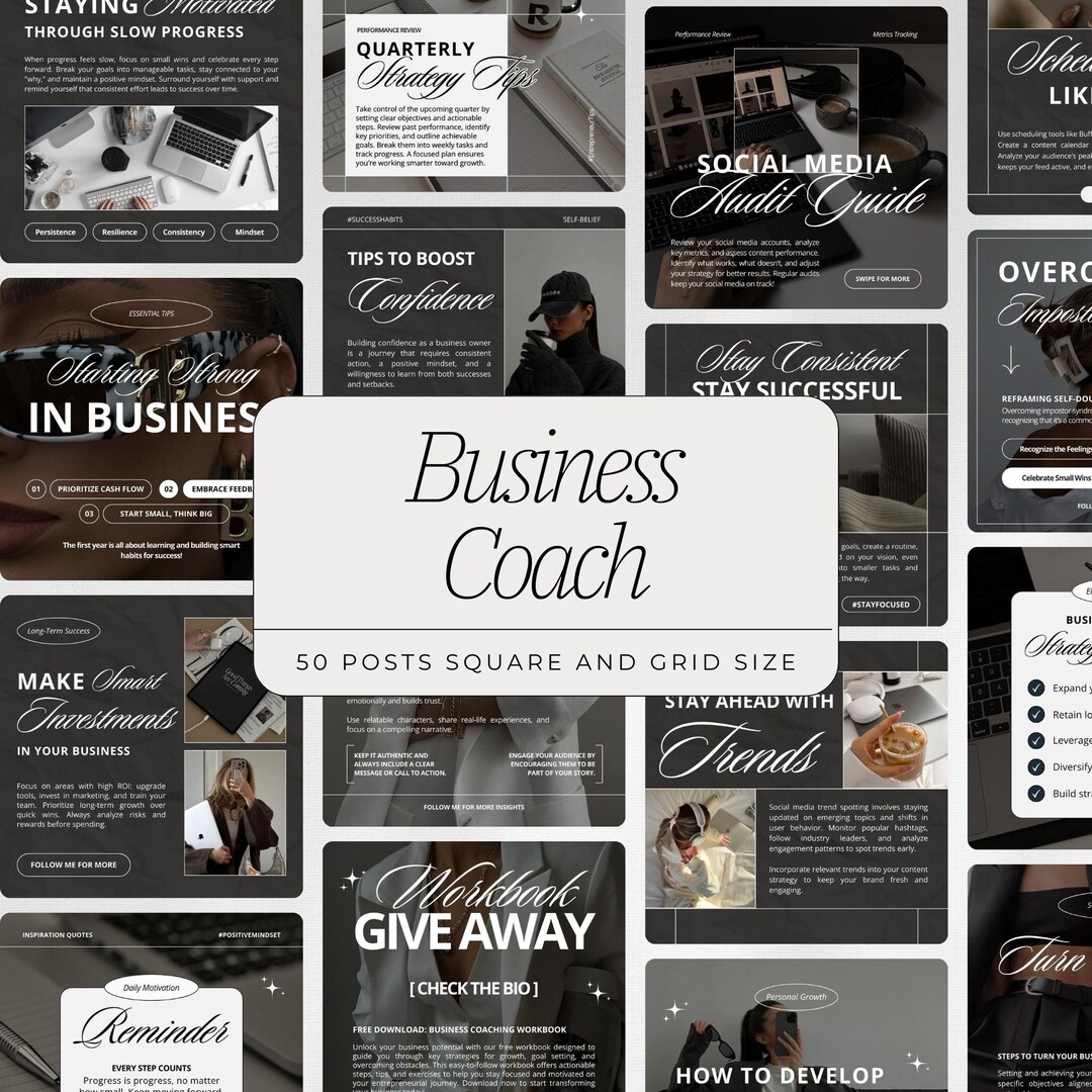 Business Coach Instagram Templates | Canva Templates for Branding ...