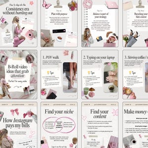 UGC Carousel Instagram Templates | 50 Carousel Posts | Canva Templates for UGC Creators & Content Creators image 2