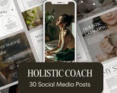 Holistic Coach Posts Instagram, Instagram Templates Health Coach, Wellness Post Instagram, Holistic Coach Instagram Branding, Wellness Coach