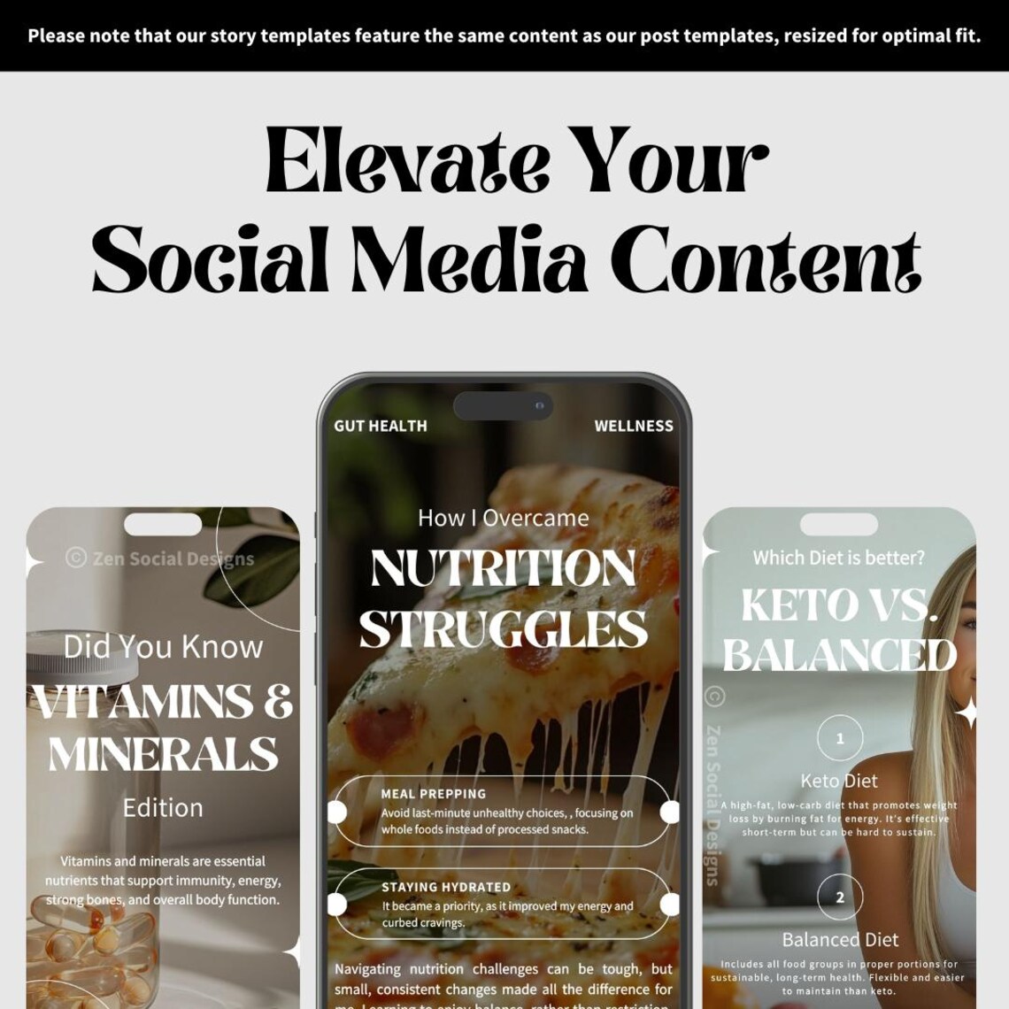 Nutrition Coach Instagram Templates | Health Coach Instagram Posts ...