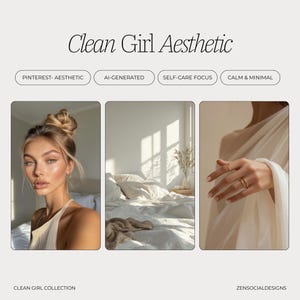 Clean Girl Esthétique Bundle Photo | Images neutres et féminines | 200 photos de haute qualité pour la marque et les réseaux sociaux image 2