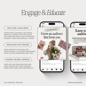 UGC Carousel Instagram Templates | 50 Carousel Posts | Canva Templates for UGC Creators & Content Creators image 8