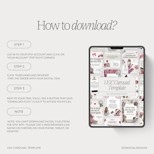 UGC Carousel Instagram Templates | 50 Carousel Posts | Canva Templates for UGC Creators & Content Creators image 9