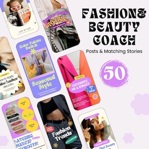 Y2K Instagram Templates, Y2K AESTHETIC 50 Instagram Templates, Y2K Fashion, 2000s aesthetic, Retro Canva Templates, Posts & Story Templates