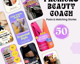 Y2K Instagram Templates, Y2K AESTHETIC 50 Instagram Templates, Y2K Fashion, 2000s aesthetic, Retro Canva Templates, Posts & Story Templates