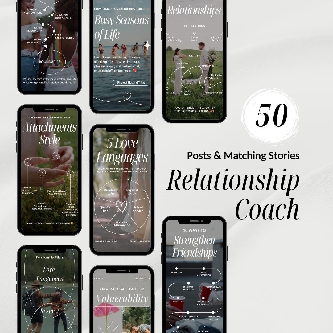 Relationship Coach Instagram Posts & Stories Couples, Family and ...