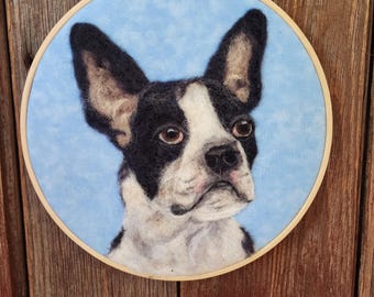 Needle felted Custom Dog Portrait