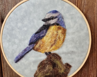 Needle Felted Bluebird Wall art