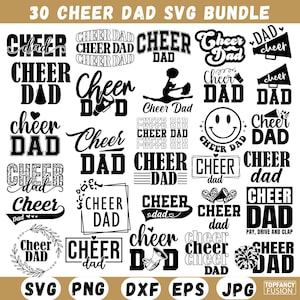 2025 Cheer Dad SVG Bundle, Cheer Dad PNG, Cheerleader&#39;s Dad SvG, Funny Cheer Dad Svg, Cheer Sister Svg, Cheer Aunt Svg, Digital Download