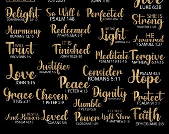 30 Bible Verses Bundle SVG Faith Religious Jesus Christian God Cut Files Svg Files for Cricut Christian Sublimation Designs INSTANT DOWNLOAD