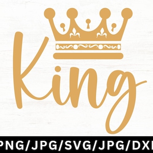 King With Crown SVG, Black Man Crown SVG, Melanin Afro Dope SVG, Queen&#39;s & King&#39;s Crown, Black Woman Svg - Bold Designs for Empowered Style
