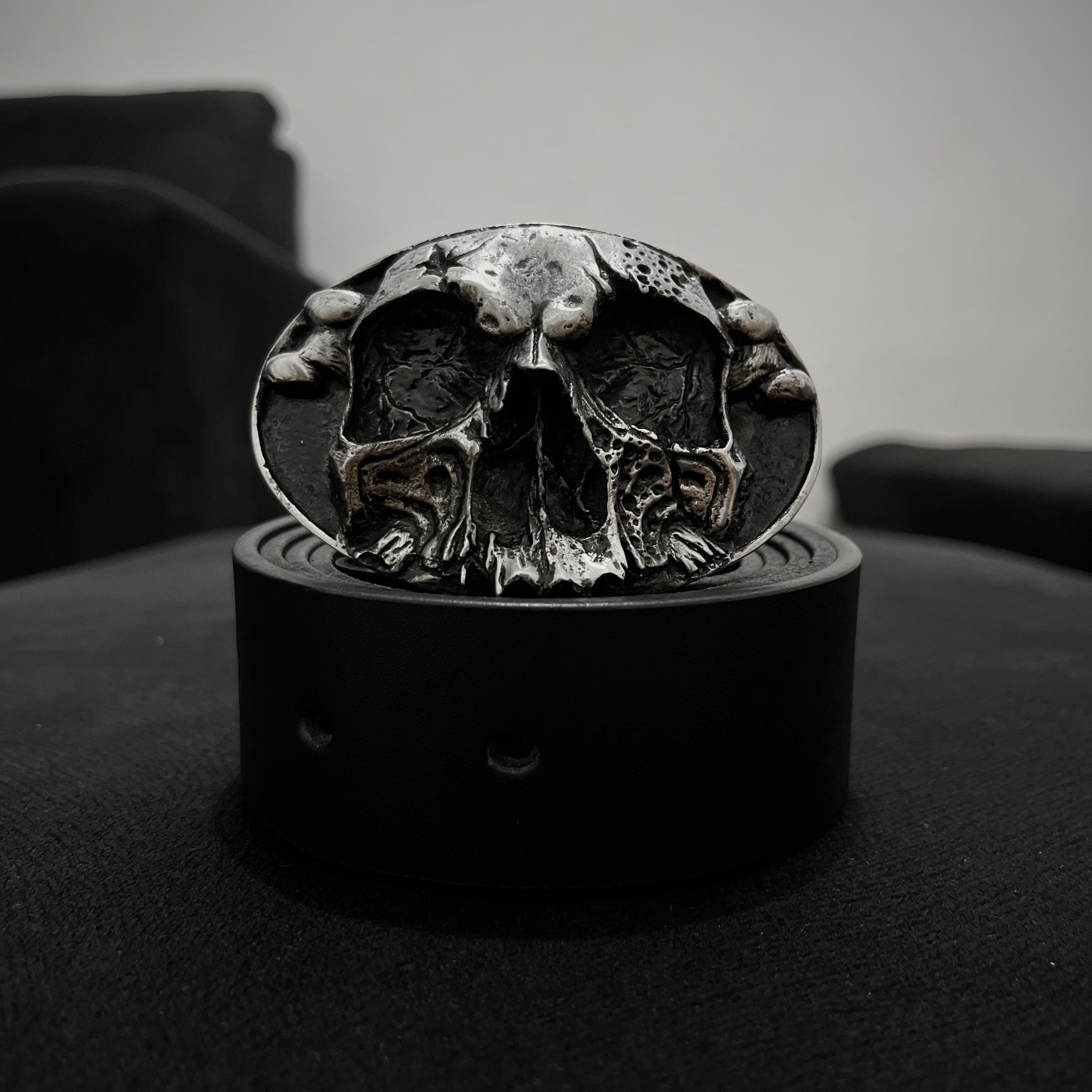 skull belt mens