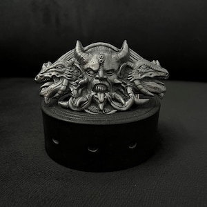 Demon Hell Belt Buckle | Gothic Devil Design | Heavy Metal Punk Rock Accessory | Unique Statement Buckle