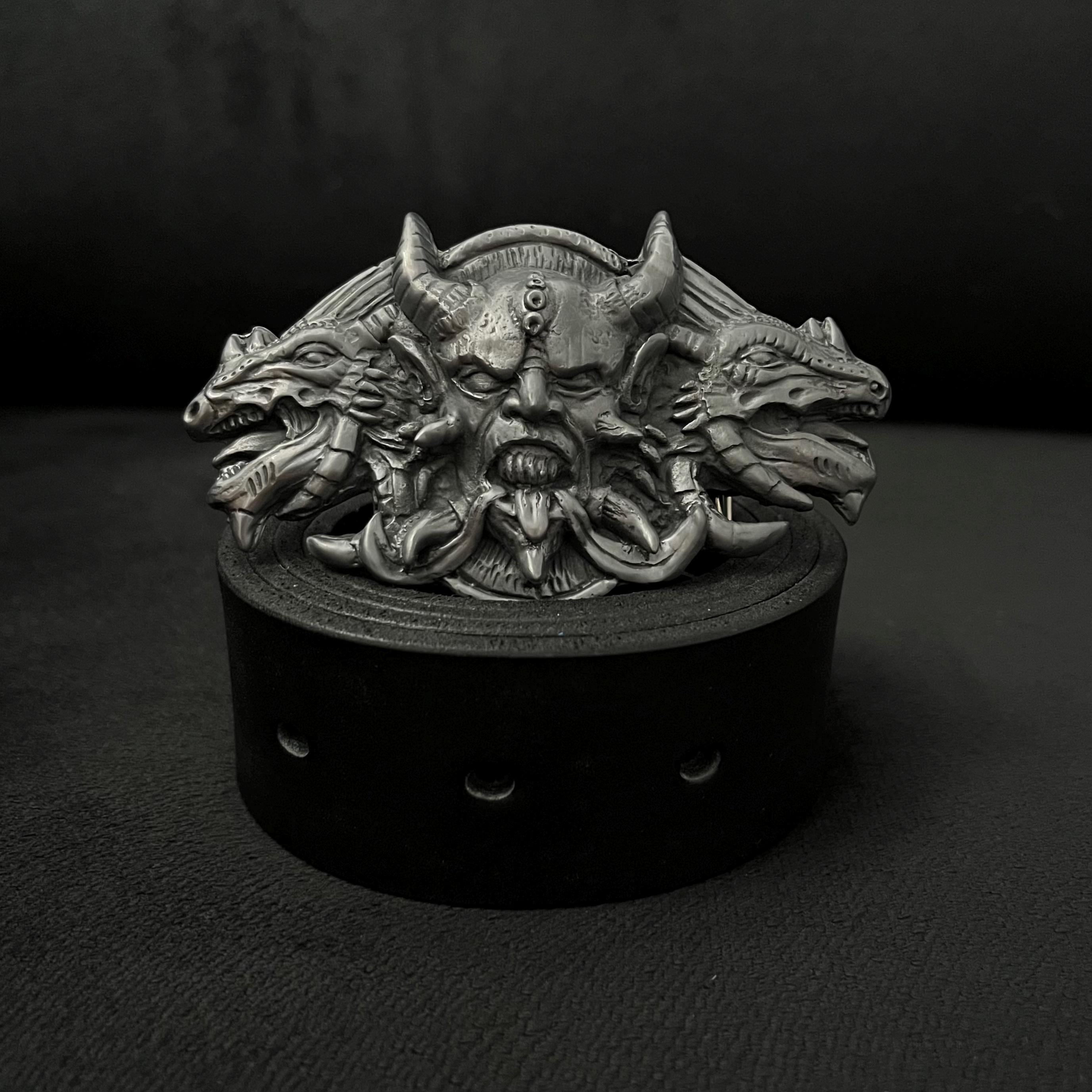 Demon Hell Belt Buckle | Gothic Devil Design | Heavy Metal Punk