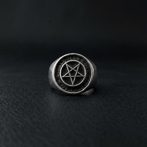 Pentagram Signet – Gothic Occult Wiccan Jewelry, Witchy Gift