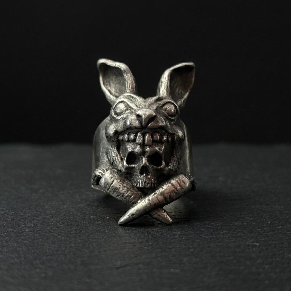 DROPDEAD スカルリング バニー Bunny Skull Ring - Etsy