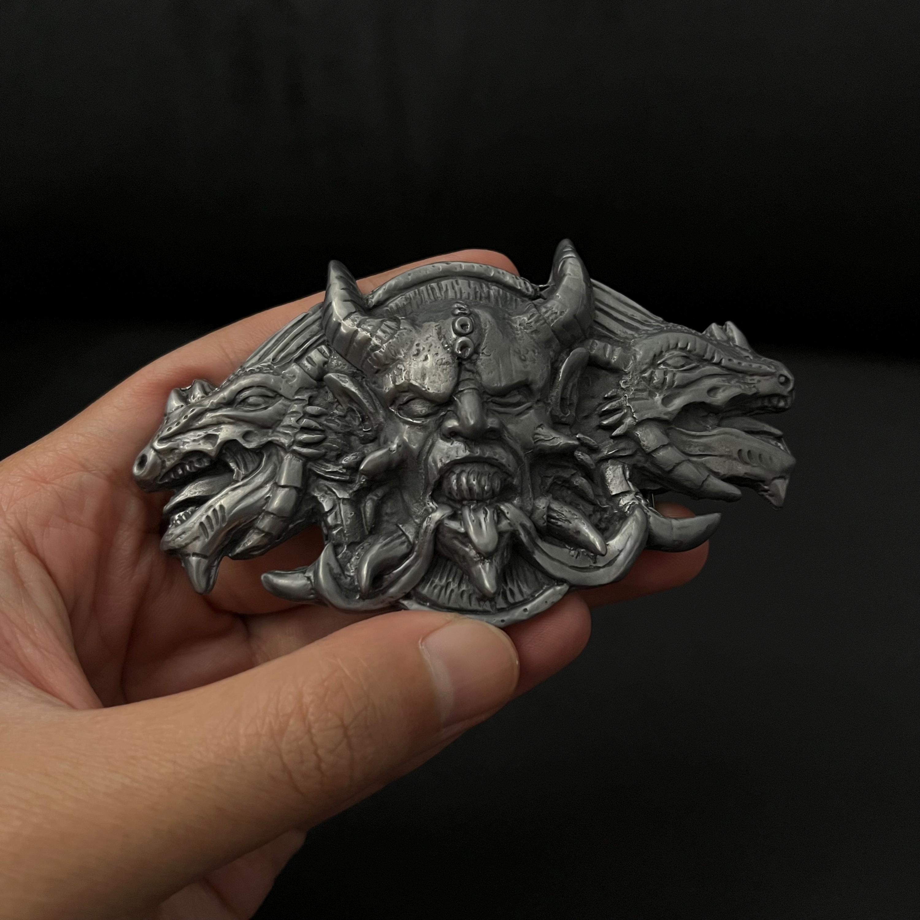 Demon Hell Belt Buckle | Gothic Devil Design | Heavy Metal Punk